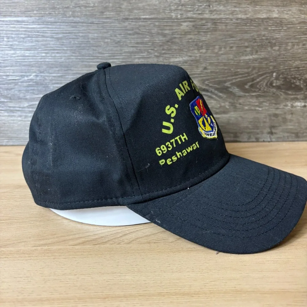 Air Force Hat Cap Snapback Black Trucker Adjustable